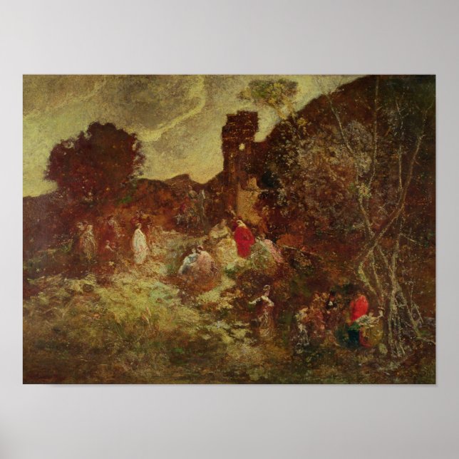 Poster Don Quixote e Sancho Panza, c.1865 (Frente)