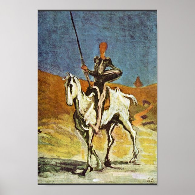 Póster Don Quixote E Sancho Panza Por Daumier Honoré (Sej (Frente)