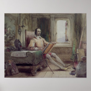 Poster Don Quixote em seu estudo