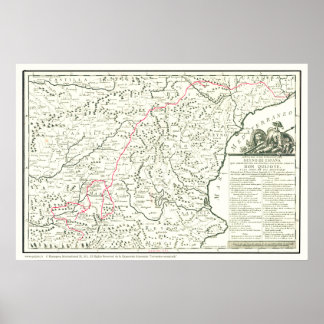 Póster Don Quixote Route Map-Mapa da Ruta del Quijote