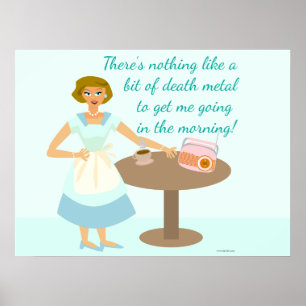 Poster Dona de casa do metal da morte