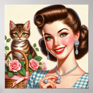 Poster Dona de Gato Fofo