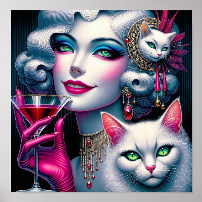 Poster Dona do Gato Rosa (Frente)