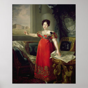 Póster Dona Maria Isabel de Braganza da rainha, 1829
