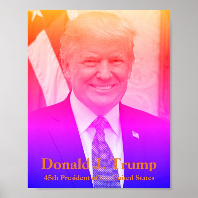 Poster Donald J. Trump, 45.º Presidente dos EUA (Frente)