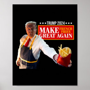 Poster Donald Trump 2024 Batata Frita - Faça Batatas Frit