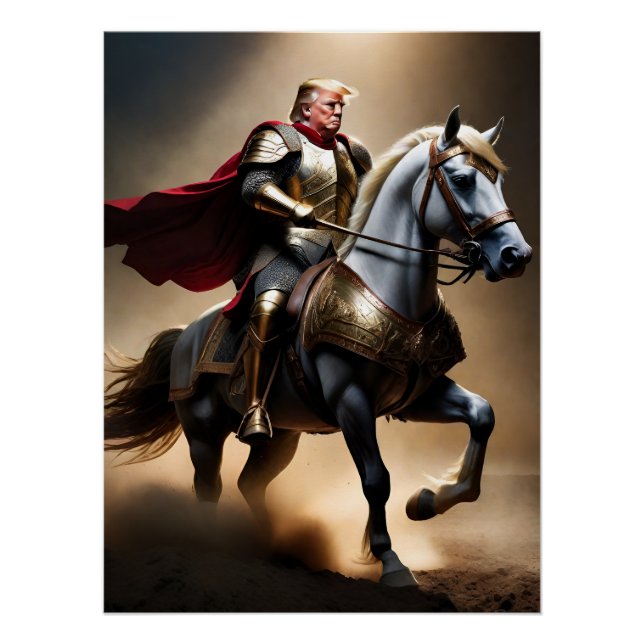 Póster Donald Trump 2024 Conservador Engraçado (Frente)