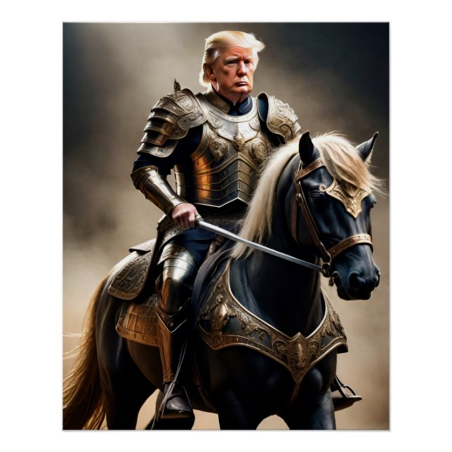 Póster Donald Trump 2024 Conservador Engraçado (Frente)