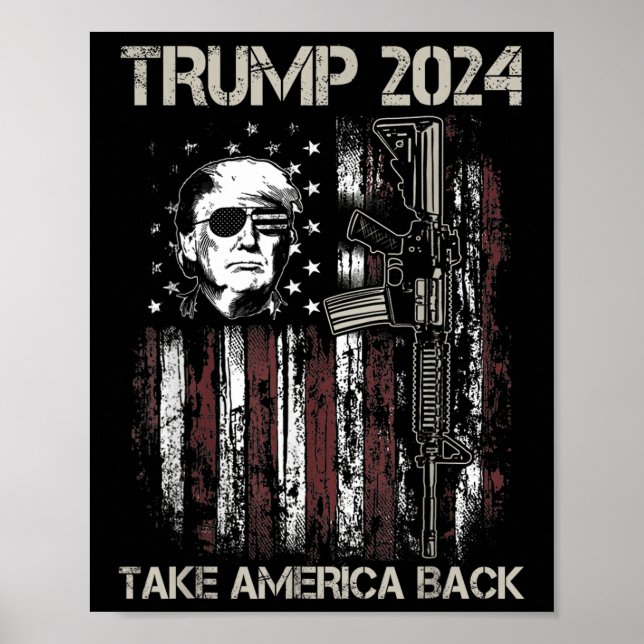Poster Donald Trump 2024 Devolva a América à Sinalizador  (Frente)