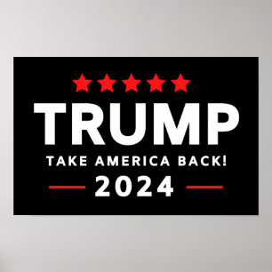 Poster Donald Trump 2024 Retire a América