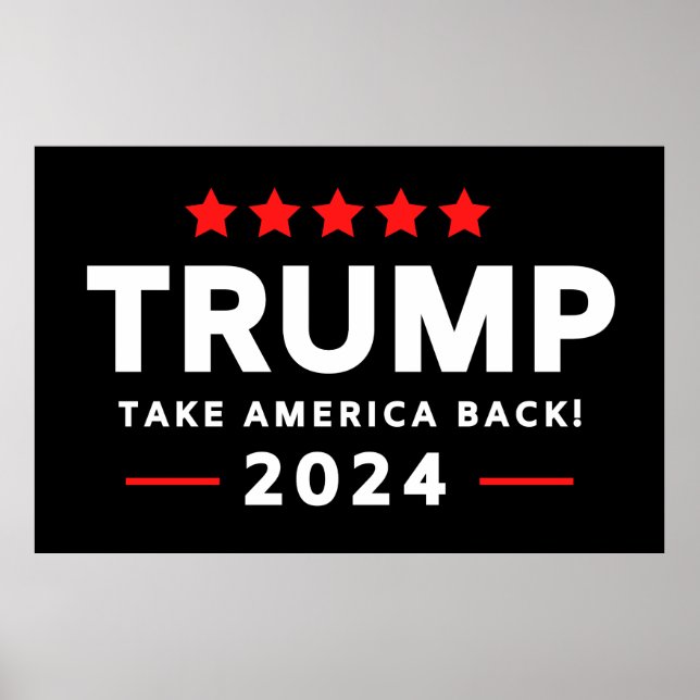 Poster Donald Trump 2024 Retire a América (Frente)