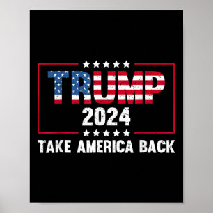 Poster Donald Trump 2024 Retrai A América De Volta