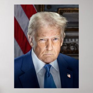 Poster Donald Trump 2025 Presidente Americano Portrait