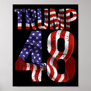 Poster Donald Trump 2028 Trump 45 47 48º Presidente Ameri