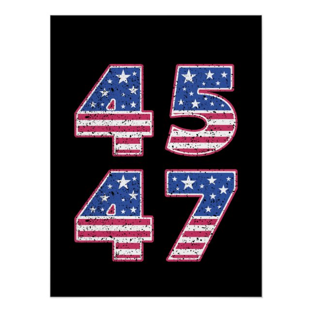 Póster Donald Trump 45-47 (Frente)