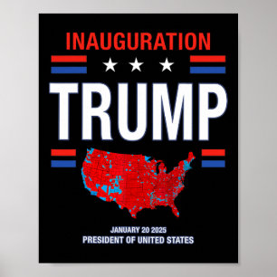 Poster Donald Trump 47.º Presidente 2025 Inauguração dos 