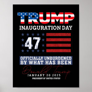 Poster Donald Trump 47.º Presidente 2025 Inauguração dos