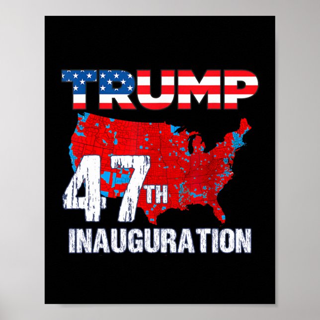 Poster Donald Trump 47.º Presidente 2025 Inauguração dos  (Frente)