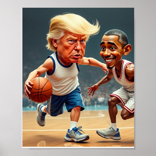 Poster Donald Trump Barack Obama (Frente)