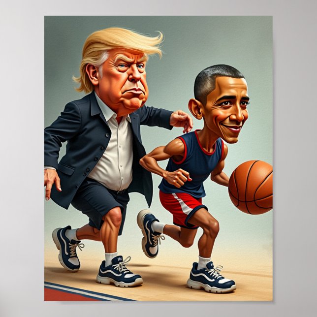 Poster Donald Trump Barack Obama (Frente)