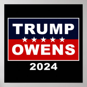 Poster Donald Trump & Candace Owens 2024 Eleição nos EUA