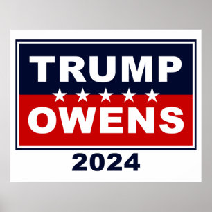 Poster Donald Trump & Candace Owens 2024 Presidente dos E