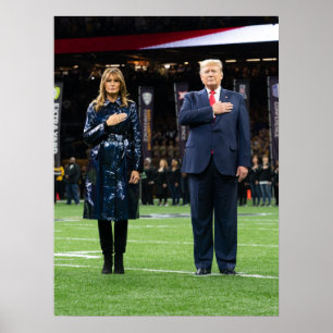 Poster Donald Trump Com A Primeira-Dama Melania