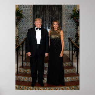 Poster Donald Trump Com A Primeira-Dama Melania