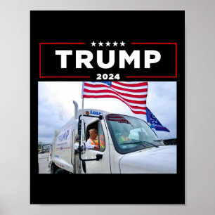 Poster Donald Trump Dirige No Lixo De Camisas De Lixo