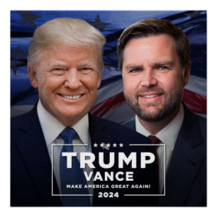 Póster Donald Trump e JD Vance