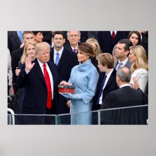 Poster Donald Trump é jurado dentro como o presidente