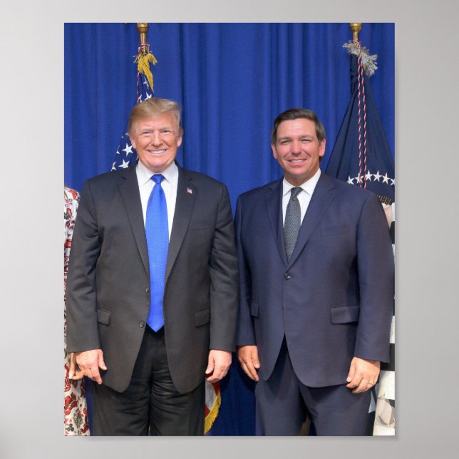 Poster Donald Trump E Ron Desantis (Frente)