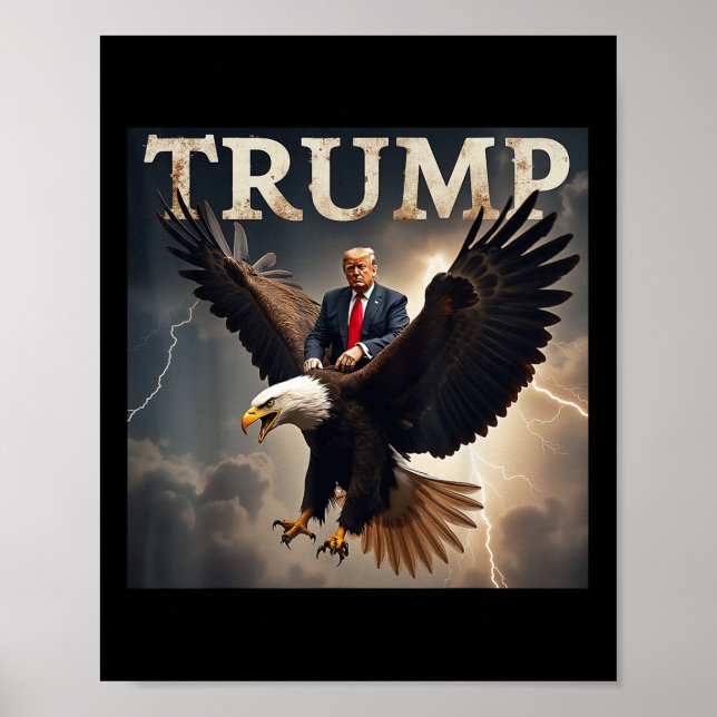 Poster Donald Trump Eagle Presidente dos EUA (Frente)