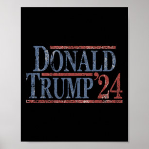 Poster Donald Trump, em apuros, 2024