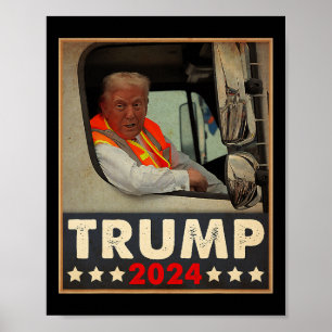 Poster Donald Trump Em Garbage Truck Team Garbage Para Tr