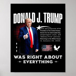 Poster Donald Trump Estava Certo Sobre Tudo - Trump 20
