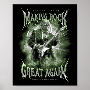 Poster Donald Trump Fazer Rock Music Excelente Novamente 