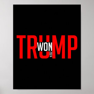 Poster Donald Trump Ganhou A Inauguração Eleitoral 2024 H