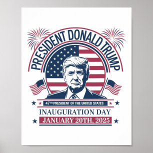 Poster Donald Trump ganhou o 47.º Presidente - 2024 Potus