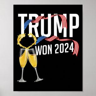 Poster Donald Trump Ganhou Posse de Homens da Eleição de