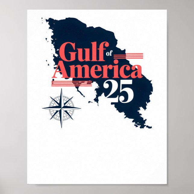 Poster Donald Trump Golfo Da América 2025 (Frente)