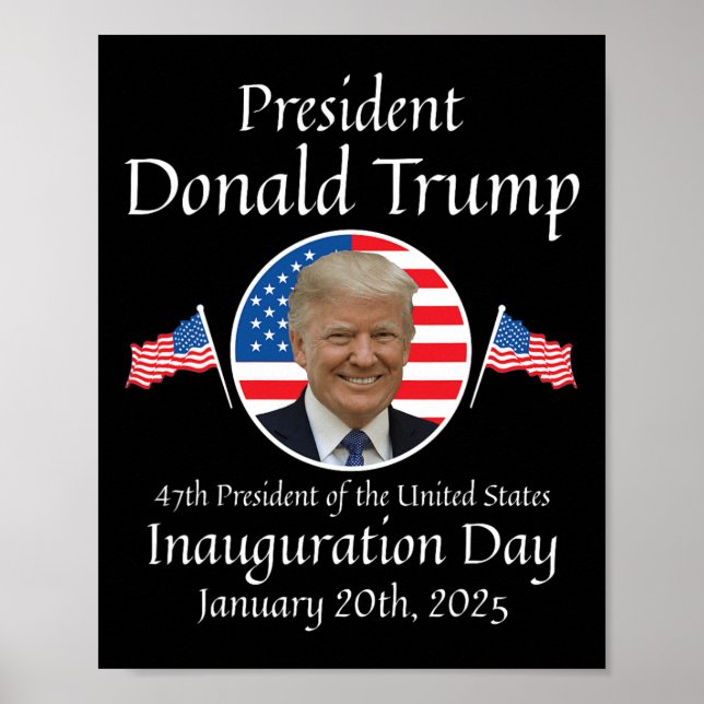 Poster Donald Trump Inauguration Day 2025 47th U.A. Presi (Frente)
