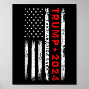 Poster Donald Trump Leve a América de Volta Bandeira Amer