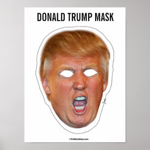 Poster Donald Trump Mask Cutout