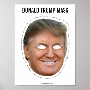 Póster Donald Trump Mask Cutout