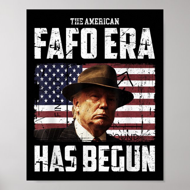 Poster Donald Trump Na Era Americana Do Fafo E Encontre (Frente)