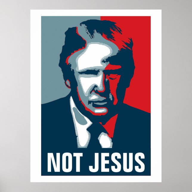 Poster Donald Trump NÃO JESUS (Frente)