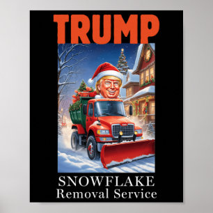 Poster Donald Trump Natal Engraçado Remoção do Floco de N