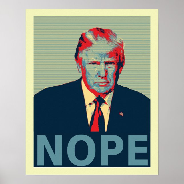 Poster Donald Trump Nope ImpeachParty (Frente)