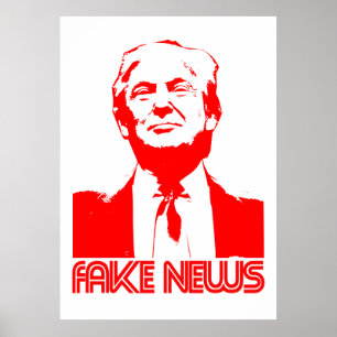 Poster Donald Trump Notícias Falsas